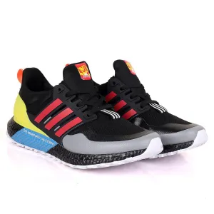 AD Three Guard Stripe Branded Multi-Color Sneakers