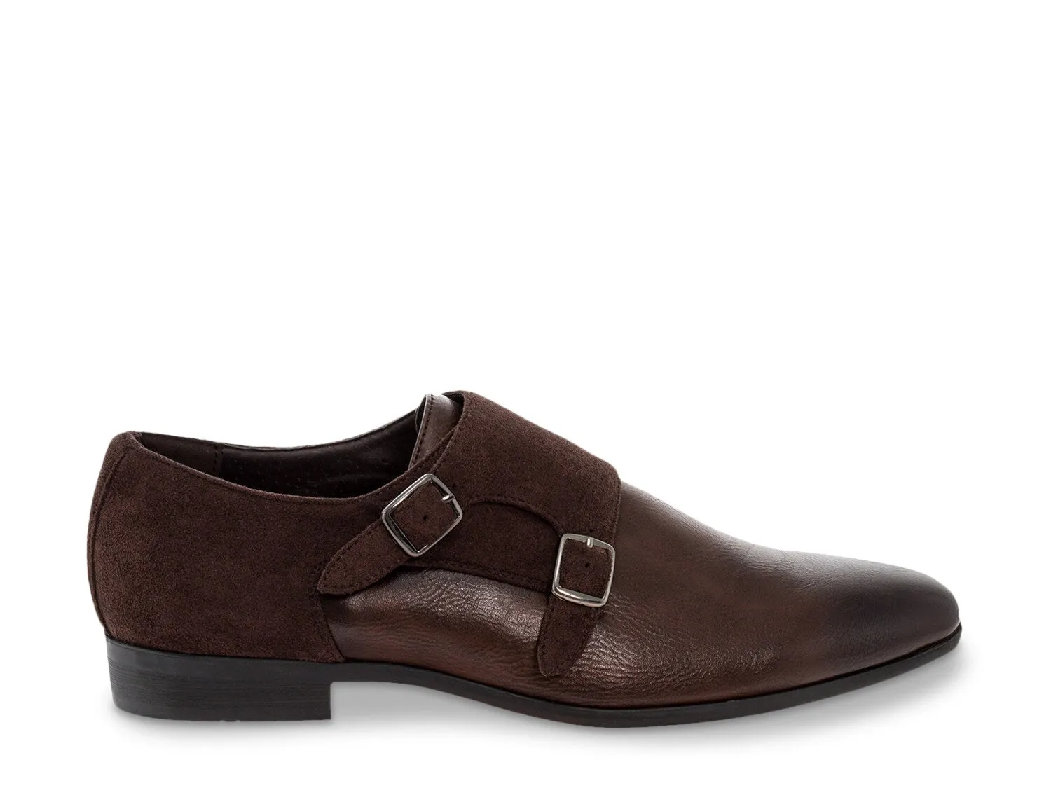 Adolfo Monk slip-ons with straps, dark brown