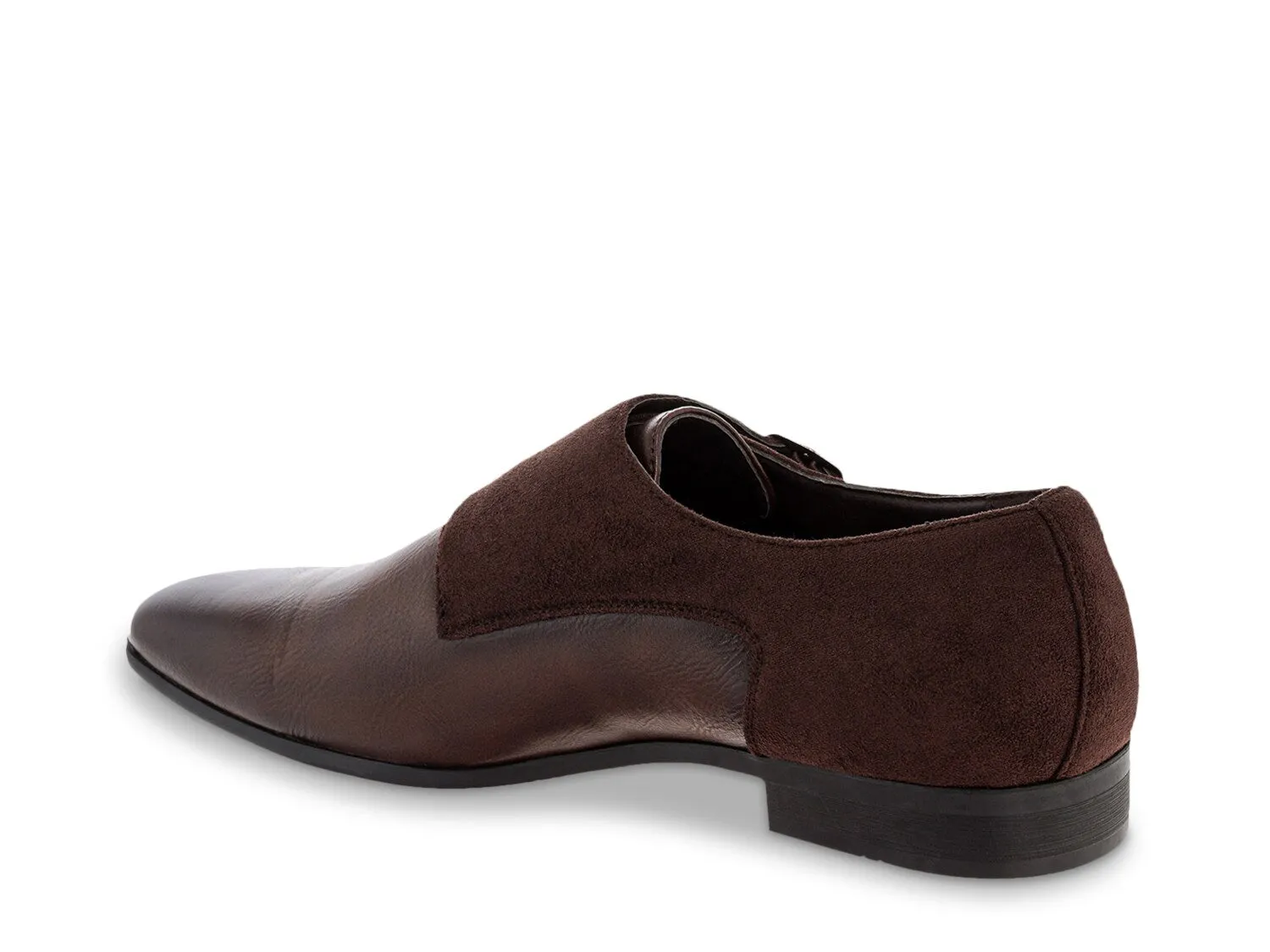 Adolfo Monk slip-ons with straps, dark brown