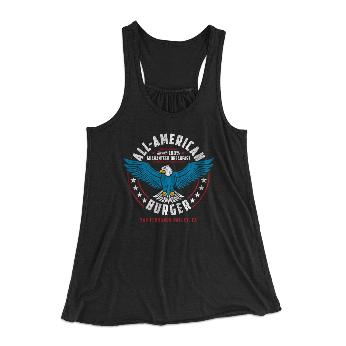 All American Burger Women's Flowey Racerback Tank Top