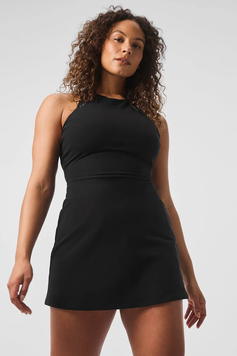 Alosoft Backspin Dress - Black