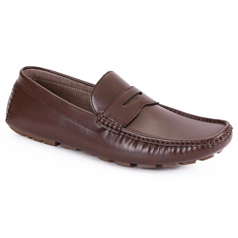 Amile Tommy Hilfiger Men's Penny Loafers, Brown