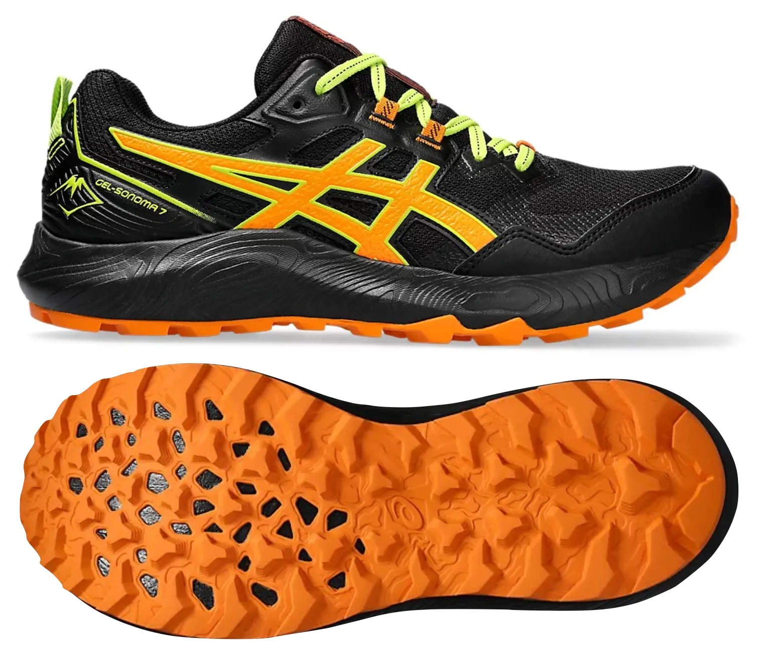 Asics Sonoma 7 (Black/Bright Orange) Mens