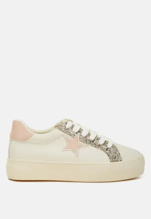 Bomber Metallic Star Glitter Sneakers