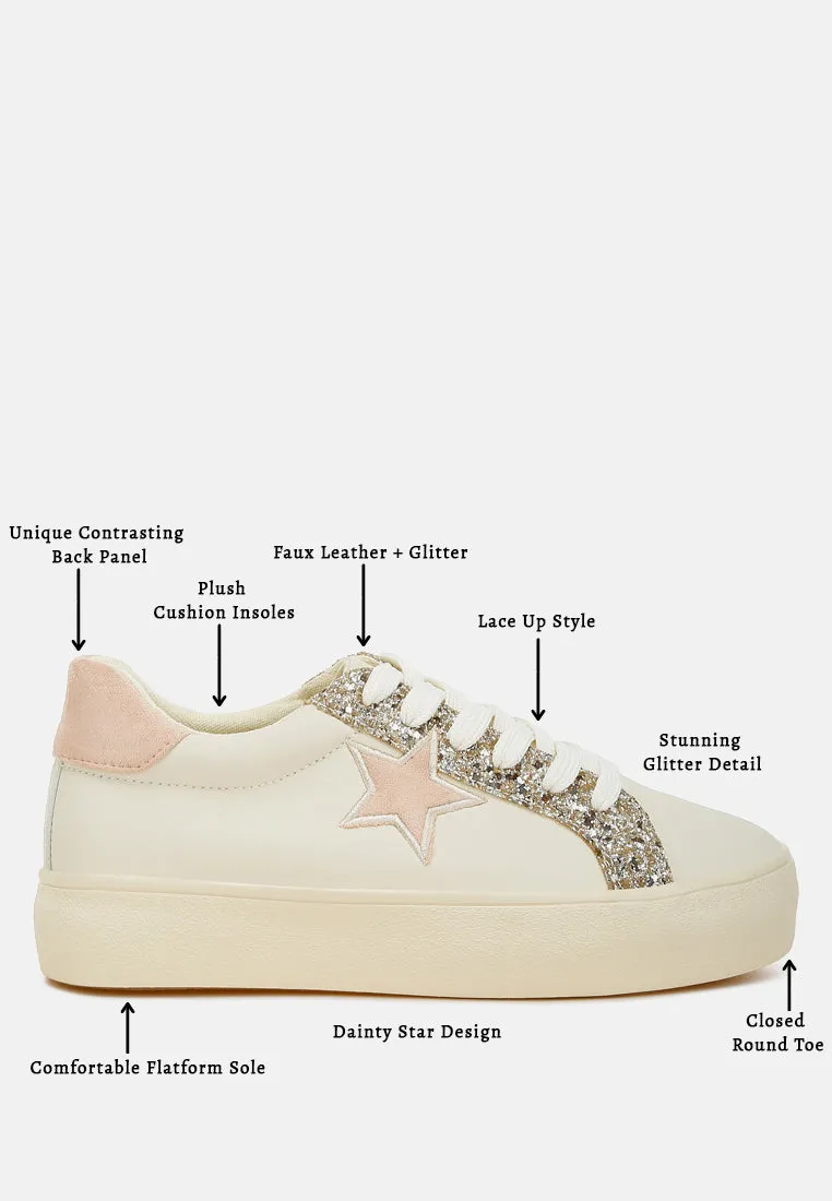 Bomber Metallic Star Glitter Sneakers