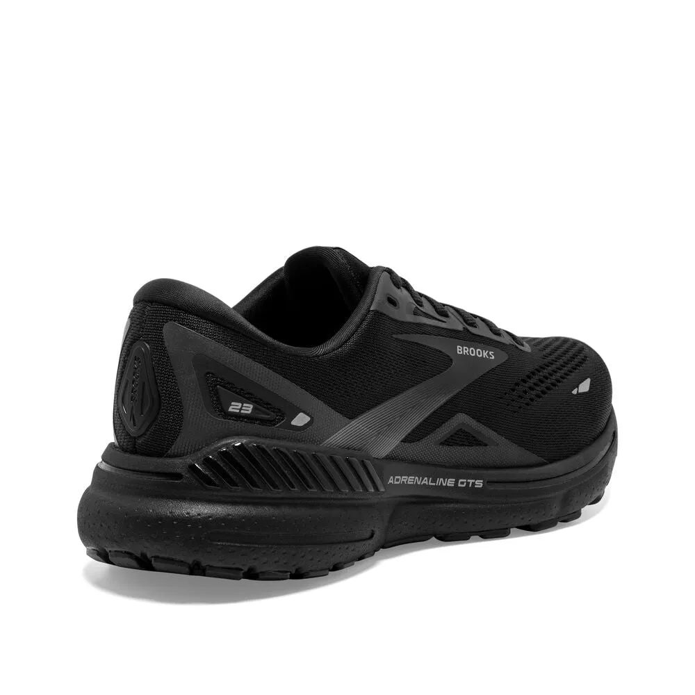 Brooks Adrenaline GTS 23 Wide (Womens) - Black/Black/Ebony