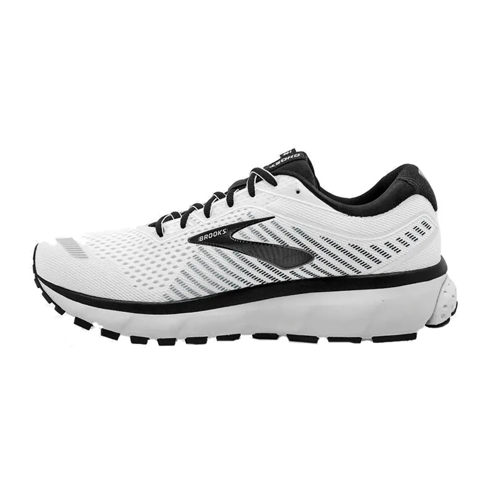 Brooks Ghost 12 White-Black Mens Running Shoes