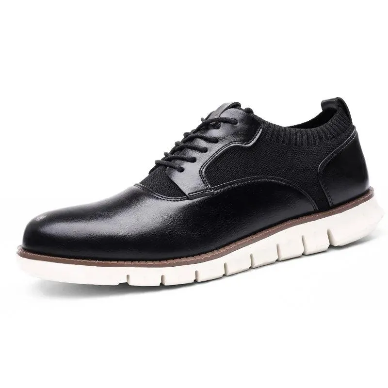 Comfortable Leather Breathable Sneakers - Men's Casual Shoes KZ255