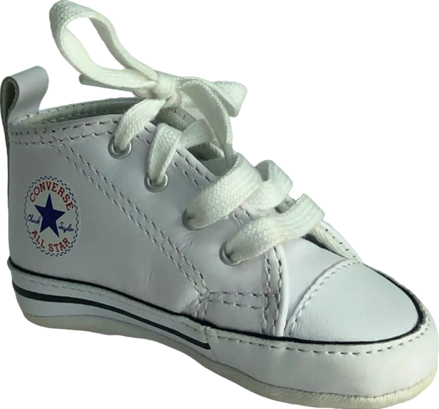 Converse White All Star Crib Shoes UK 2 EU 18