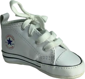 Converse White All Star Crib Shoes UK 2 EU 18