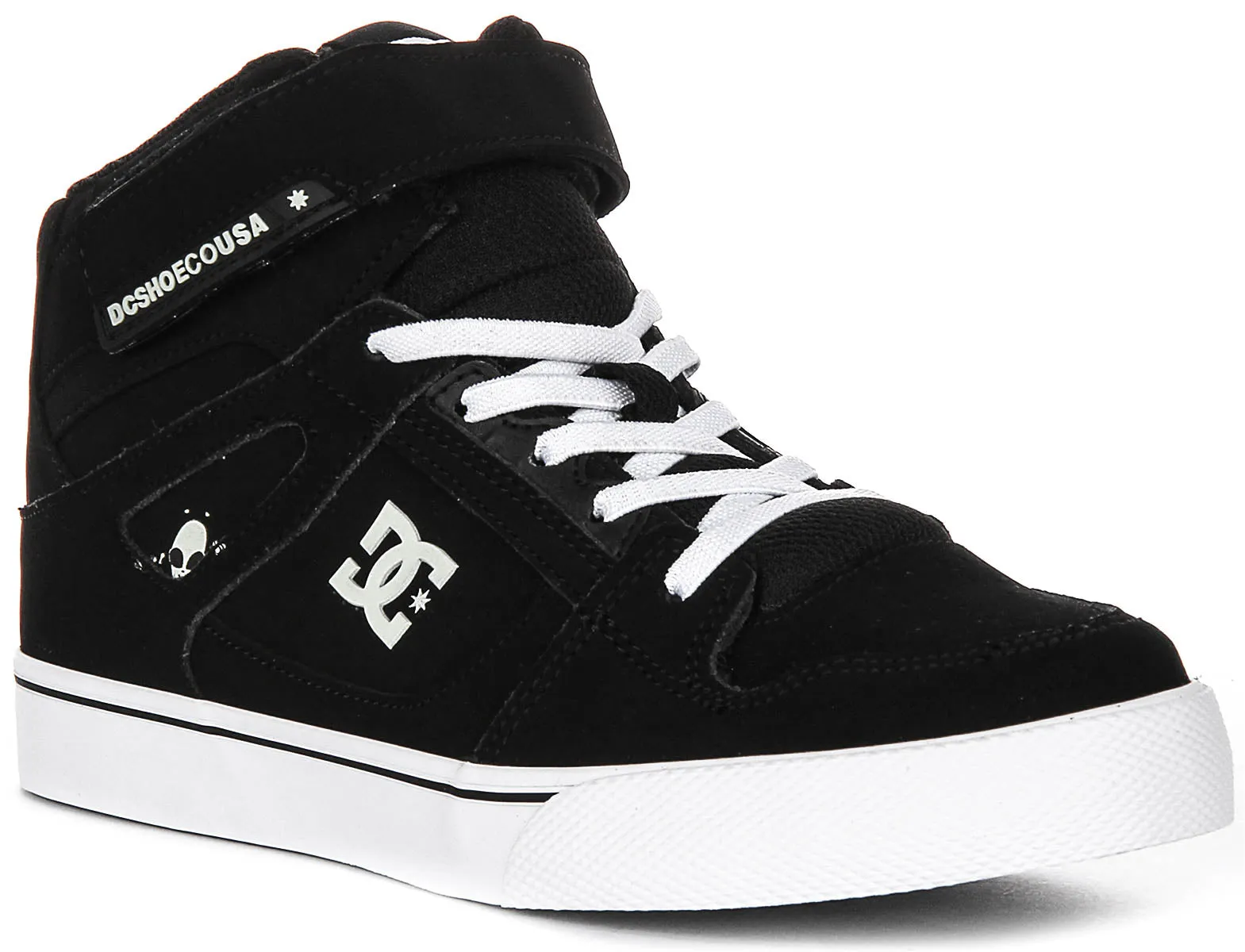 Dc Shoes Pure High-Top In Black White For Youth