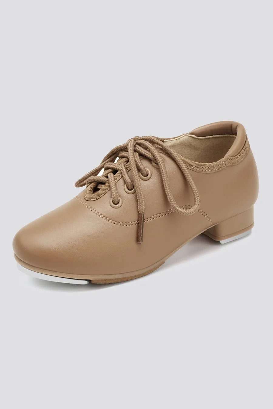 Girls Lace Up PU Leather Tap Shoes