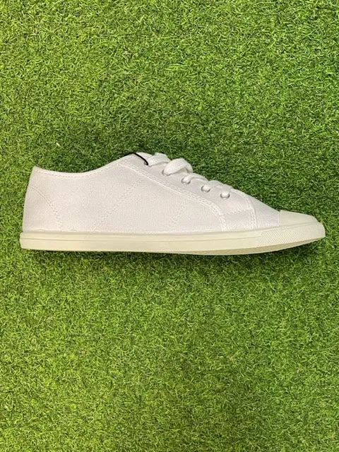 Kappa white ladies canvas trainers