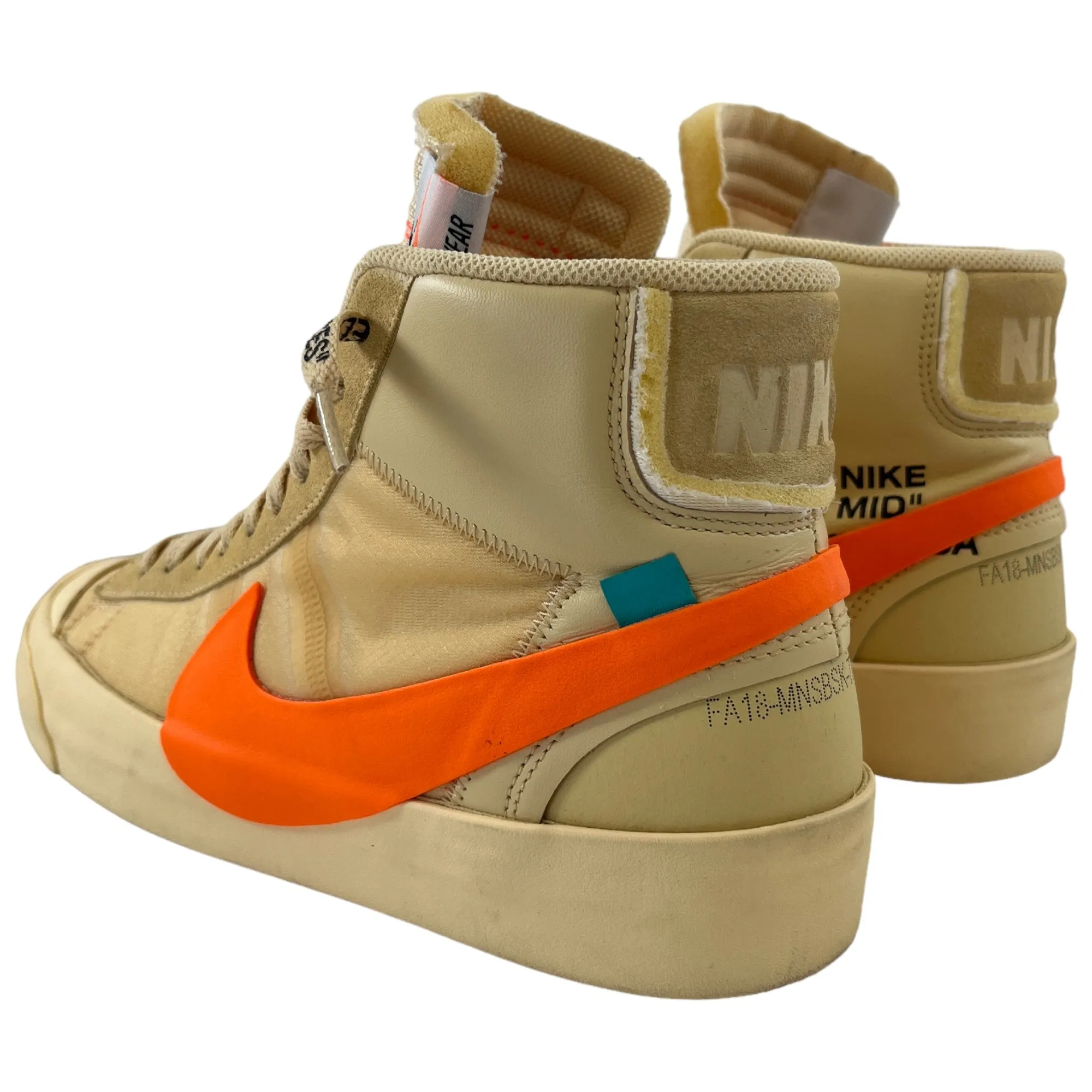 Men's X Off White Blazer High Trainers Beige Size EU 42.5 / UK 8.5