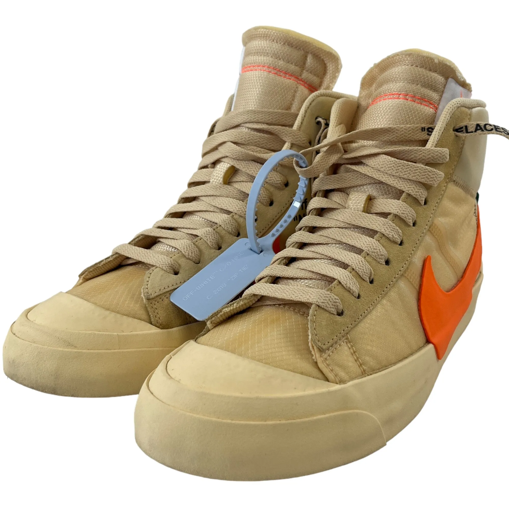 Men's X Off White Blazer High Trainers Beige Size EU 42.5 / UK 8.5