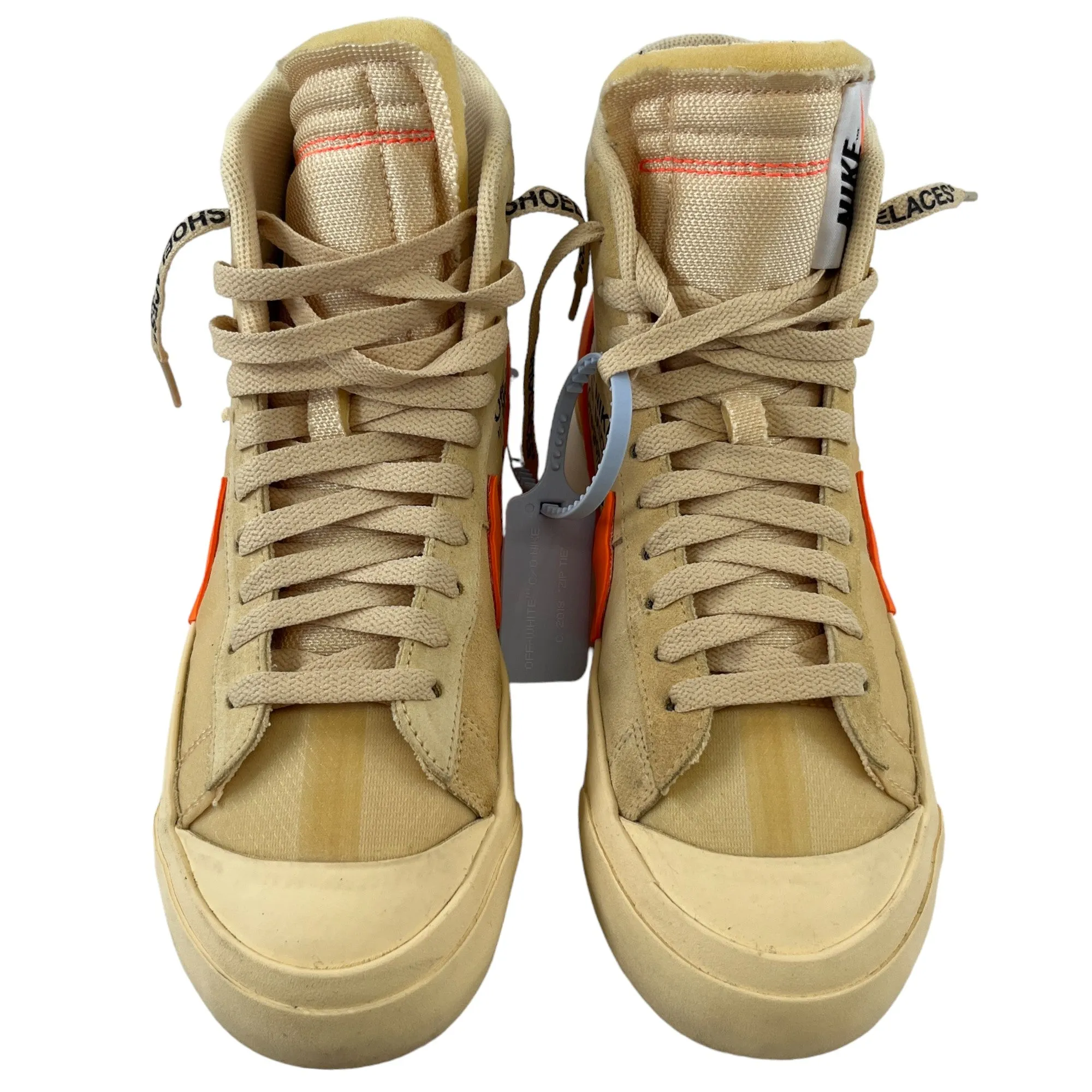 Men's X Off White Blazer High Trainers Beige Size EU 42.5 / UK 8.5