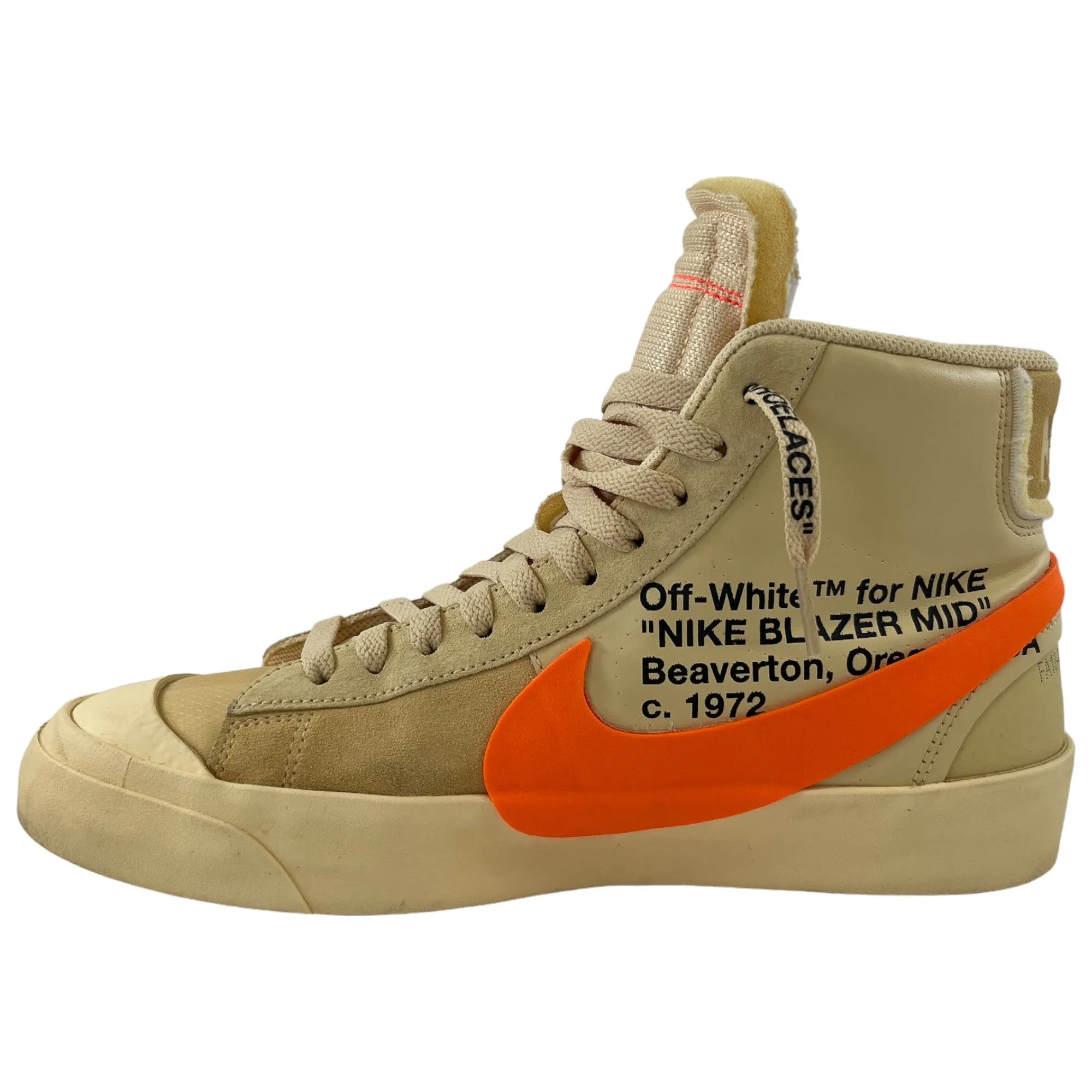 Men's X Off White Blazer High Trainers Beige Size EU 42.5 / UK 8.5