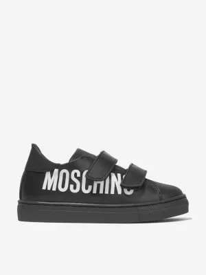 Moschino Kids Leather Maxi Logo Trainers