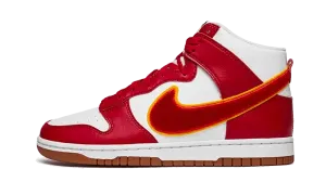 Nike Dunk High Chenille Swoosh White Gym Red