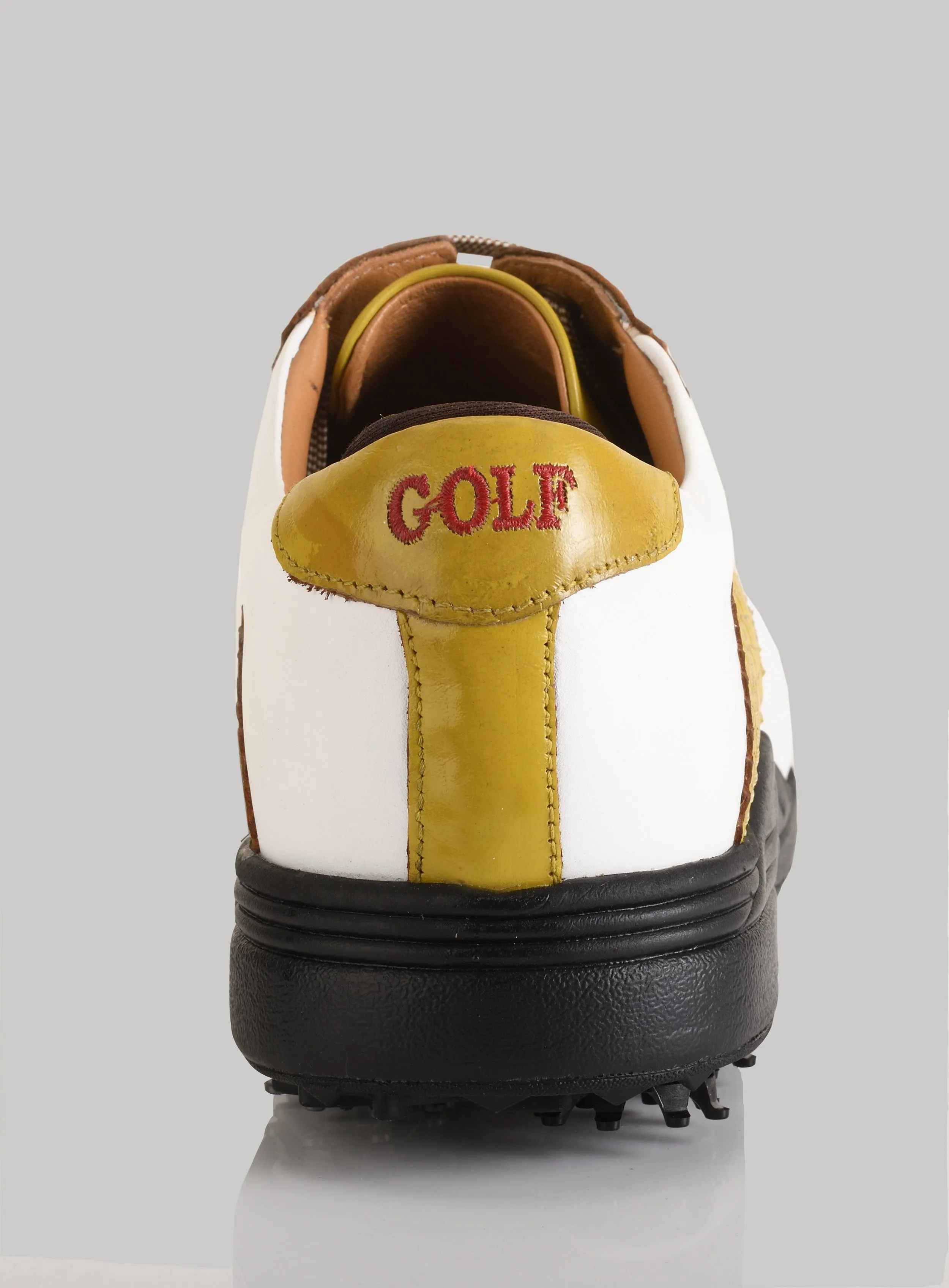 Notting White-Yellow Golf Shoes