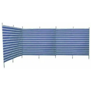 Outdoor Revolution Windbreak 7 Pole Navy Stripe (5.4 m single piping)