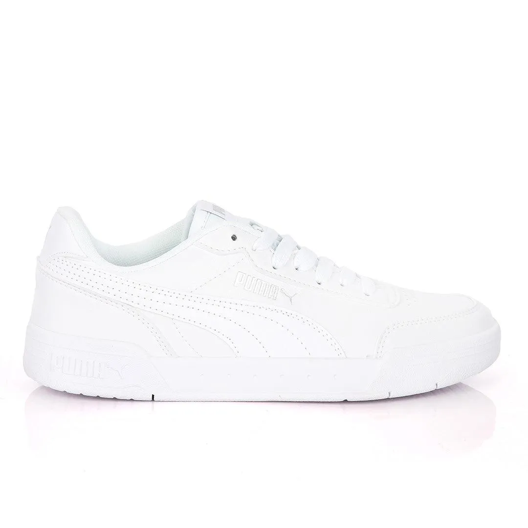 Puma Soft Foam Optimal Comfort All White Leather Sneakers