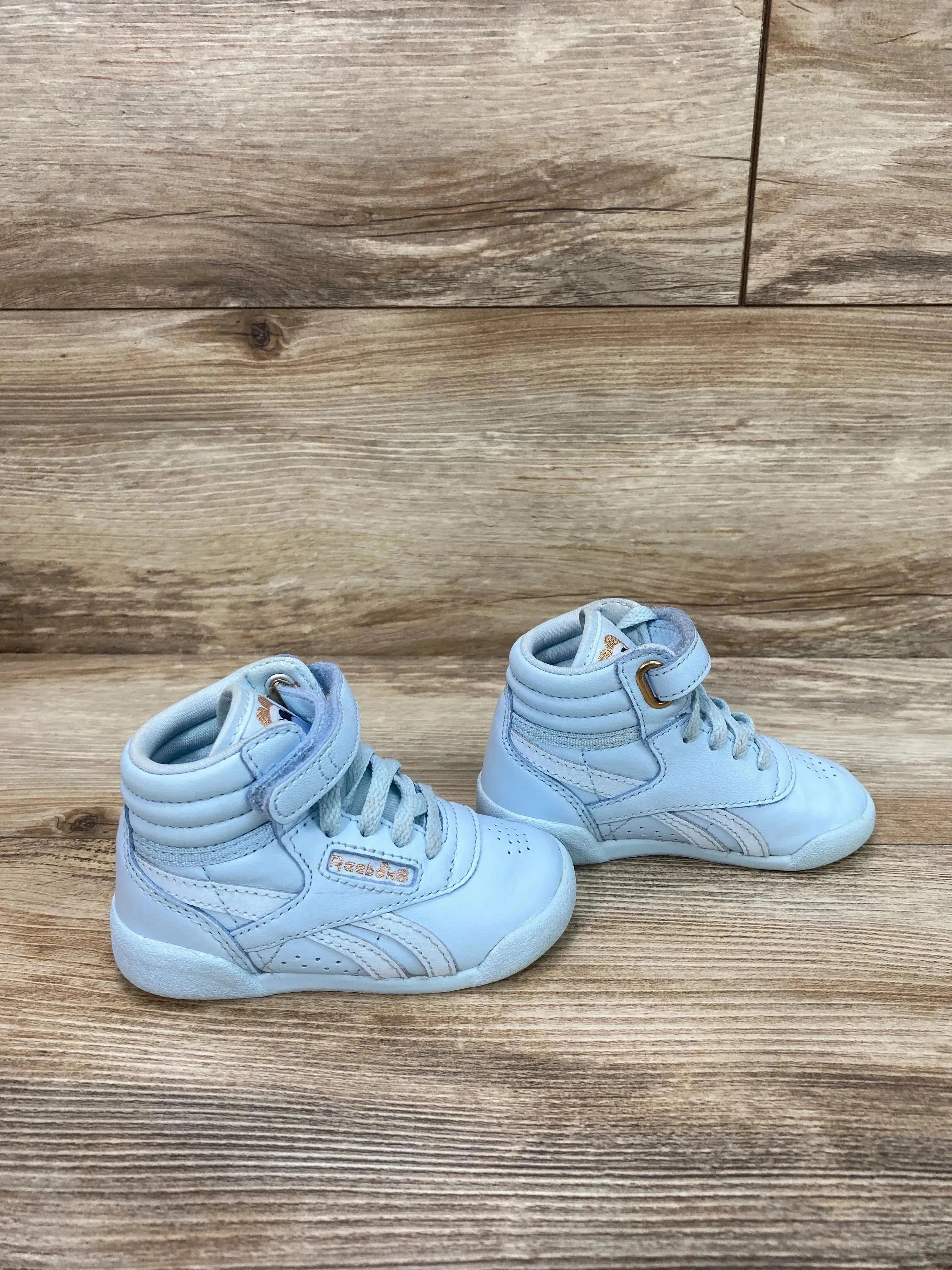 Reebok x Cardi B 'Glass Blue' Freestyle High Sneakers Blue 5c