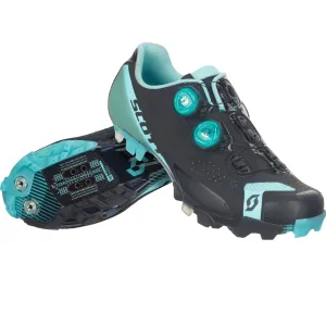 Scott Mtb Rc Shoes Matt Black/Turquoise Blue 38