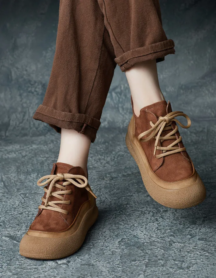 Suede Comfortable Casual Leather Flat Boots