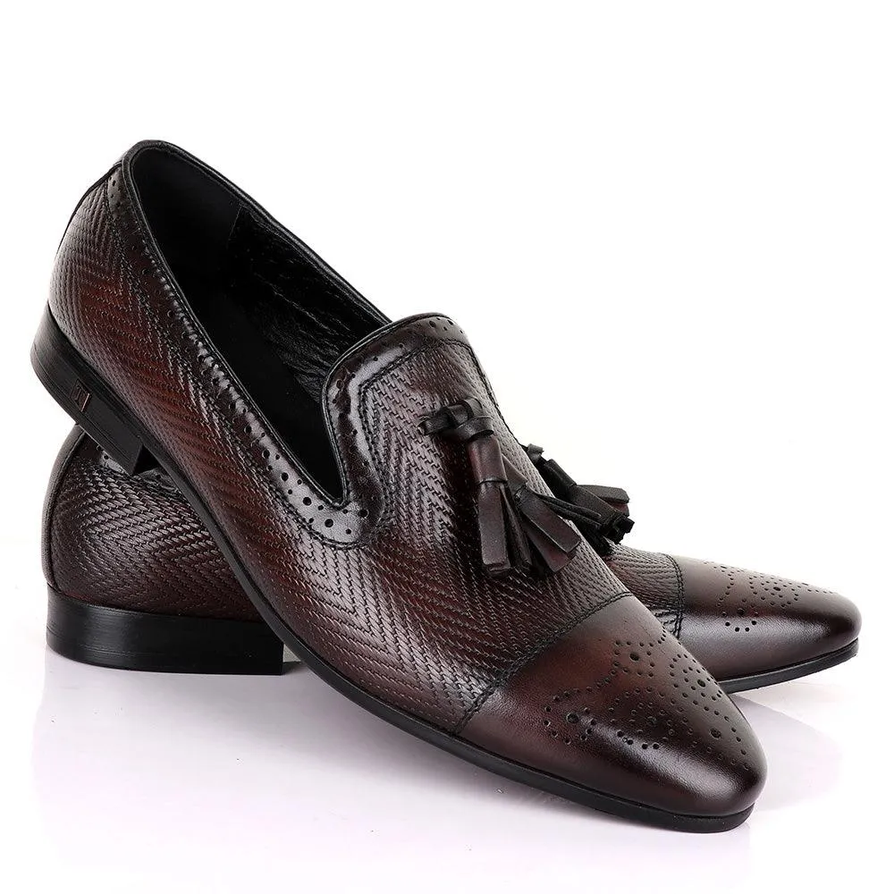 Thom Brown Coffee Tassel Leather Shoe