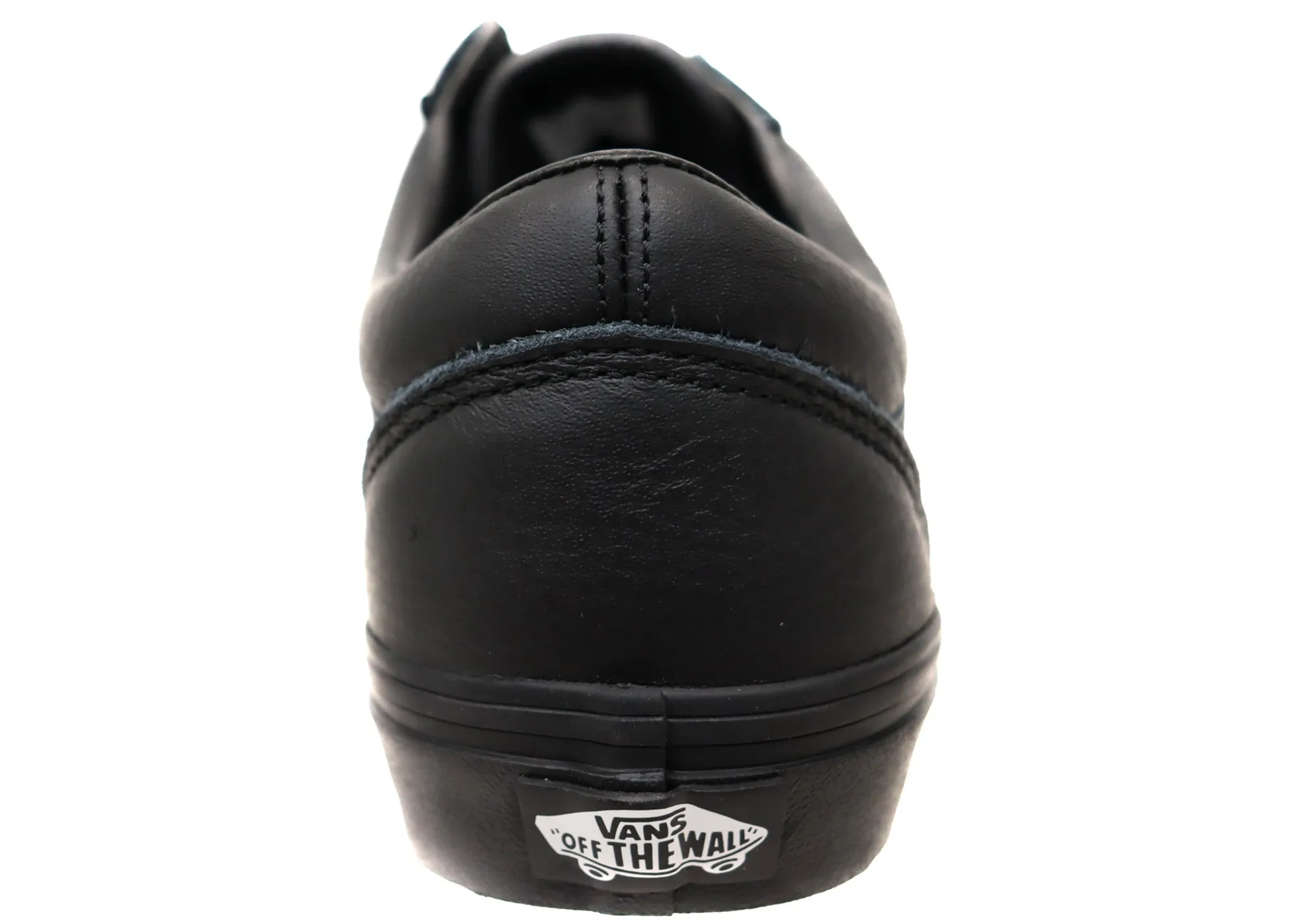 Vans Old Skool Leather Black Unisex Comfortable Lace Up Sneakers