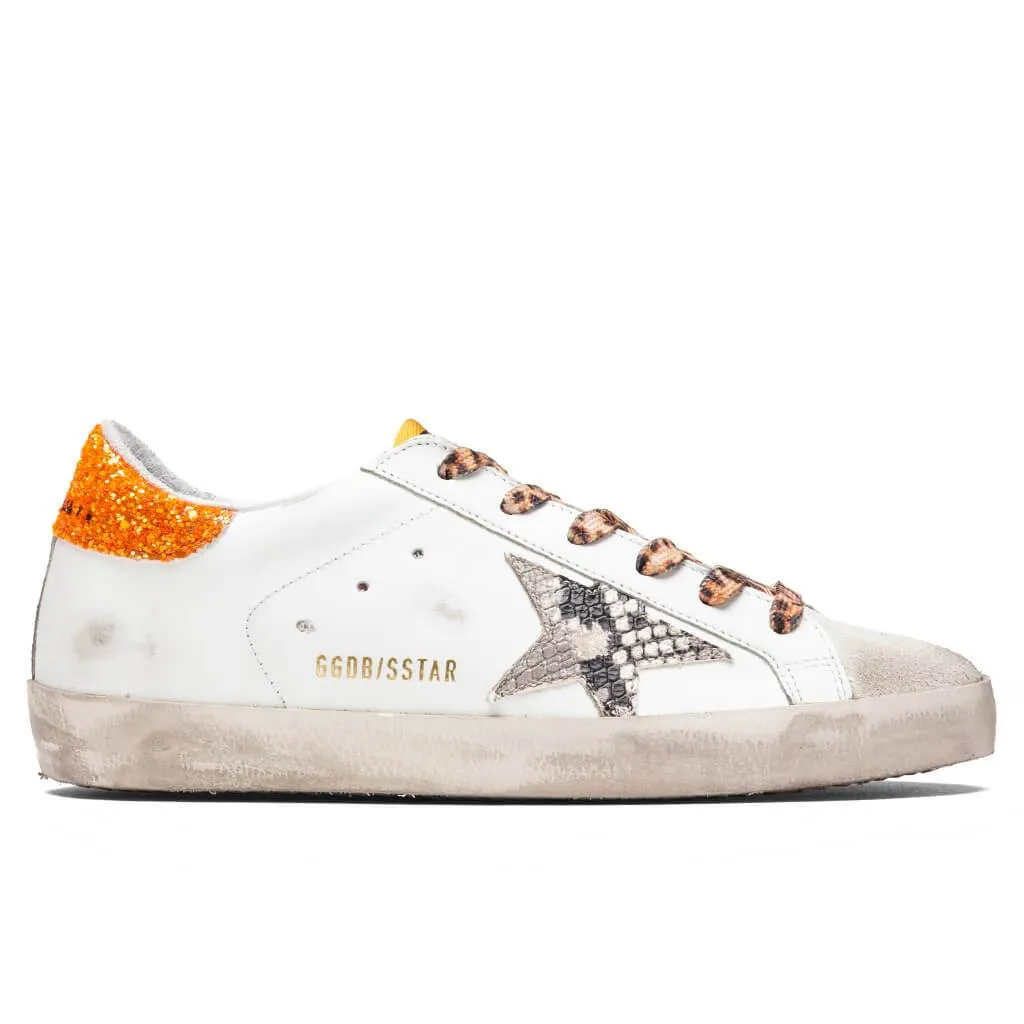 Women's Super-Star Sneakers - White/Rock Snake/Orange