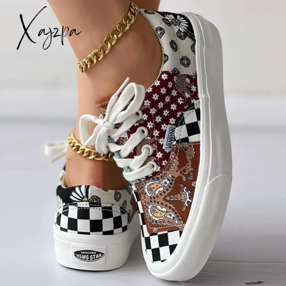 Xajzpa - Multicolor Casual Patchwork Round Comfortable Shoes