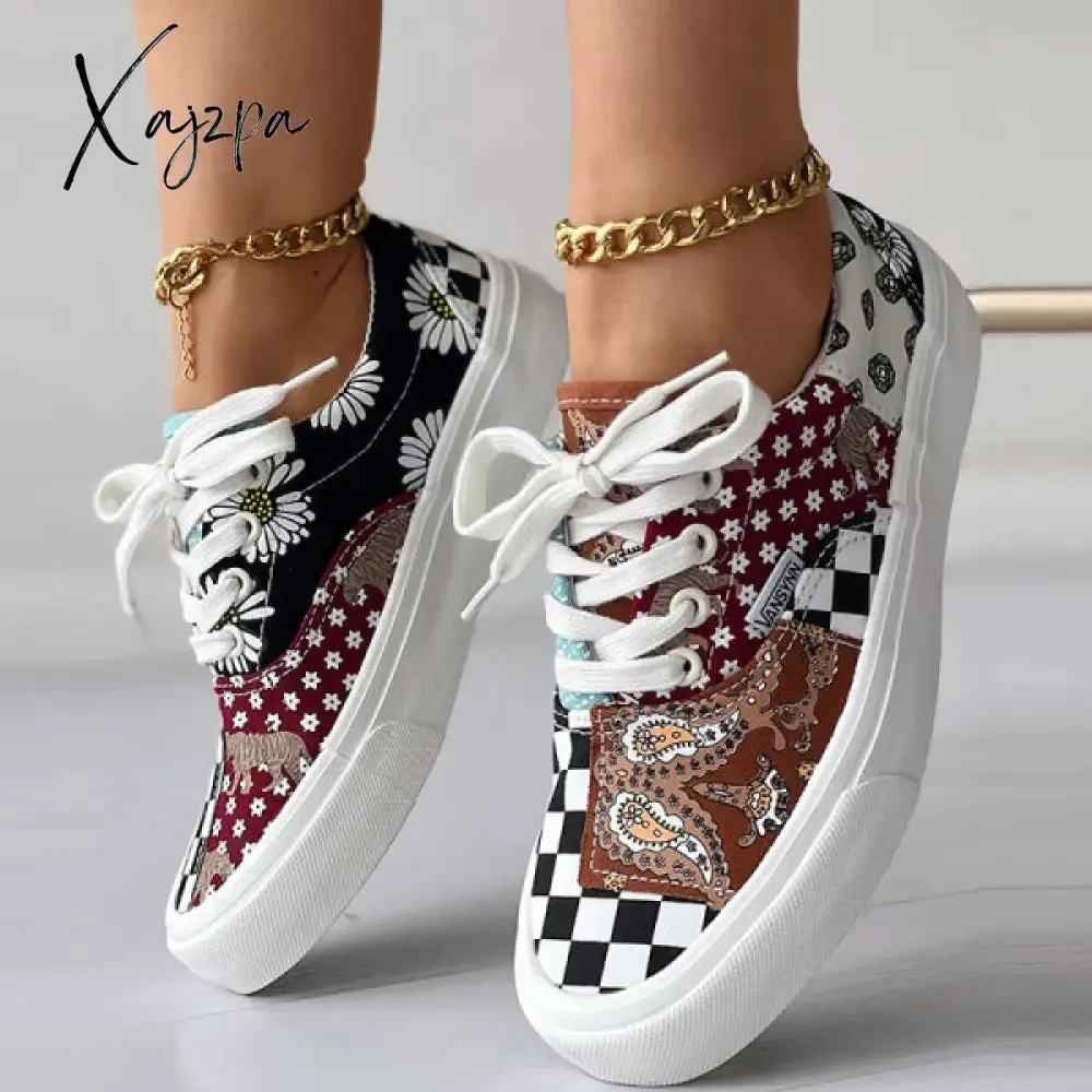 Xajzpa - Multicolor Casual Patchwork Round Comfortable Shoes