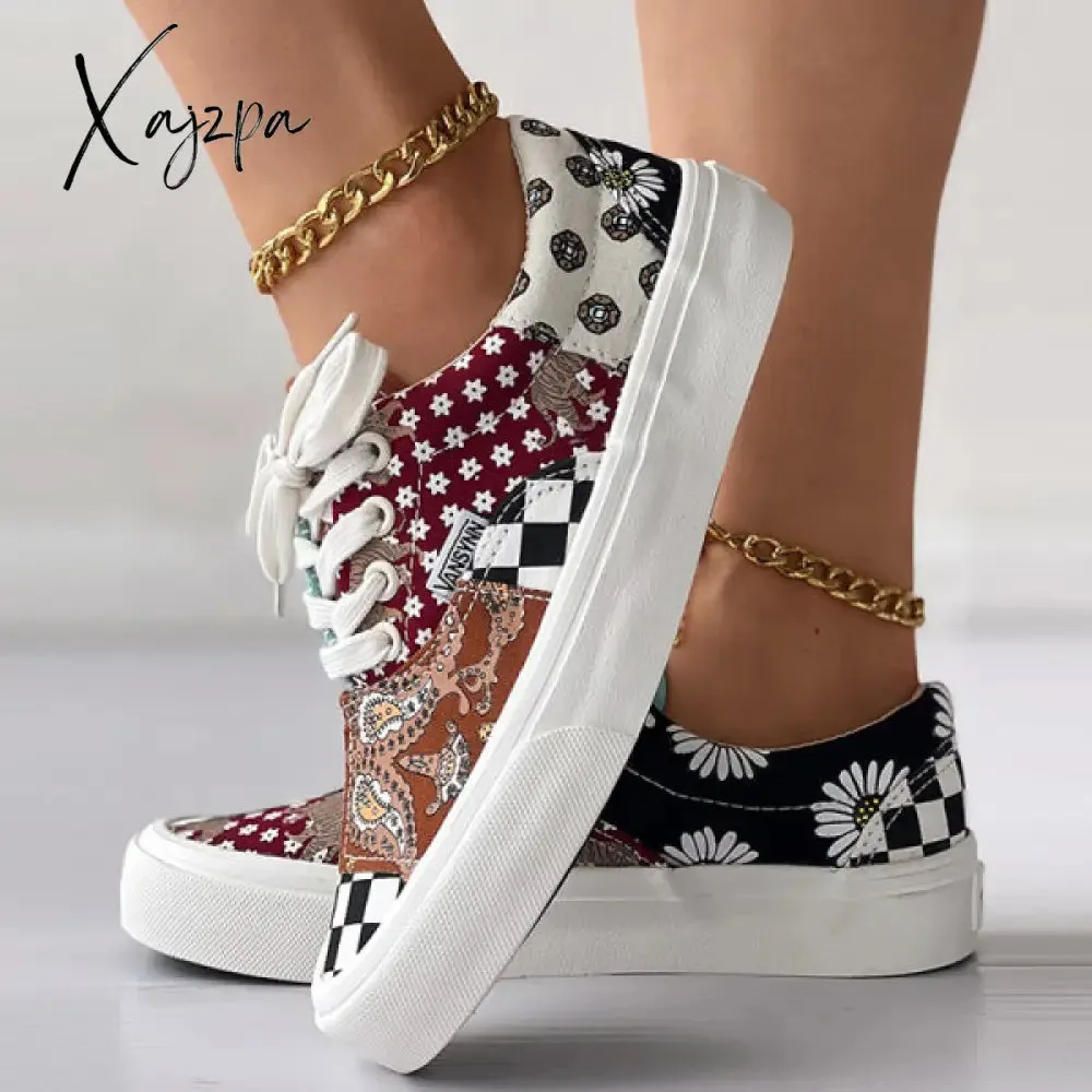 Xajzpa - Multicolor Casual Patchwork Round Comfortable Shoes